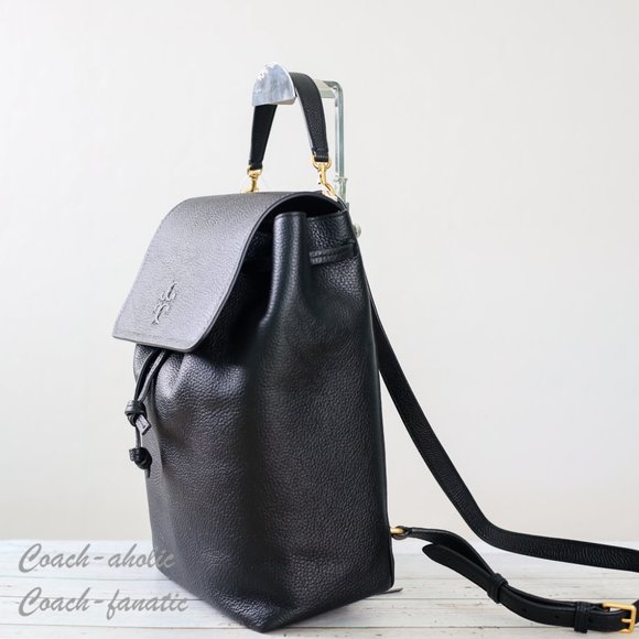 NWT Tory Burch Thea Leather Backpack in Black 145920 - Picture 6 of 12